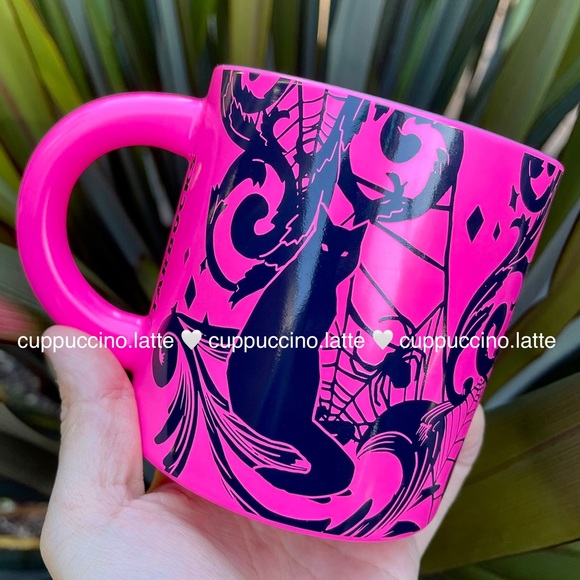 Starbucks Accessories - 💗LAST ONE🐈‍⬛Starbucks LE Target Neon Pink Halloween 2021 Cat Mug